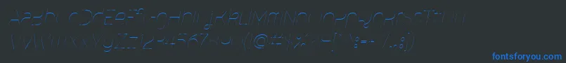 MalinaUltralightItalic Font – Blue Fonts on Black Background