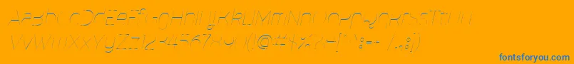 MalinaUltralightItalic Font – Blue Fonts on Orange Background