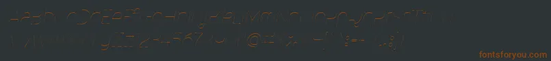 MalinaUltralightItalic Font – Brown Fonts on Black Background