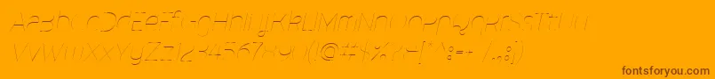 MalinaUltralightItalic Font – Brown Fonts on Orange Background