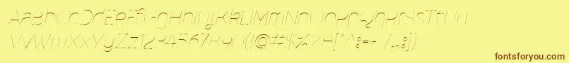 MalinaUltralightItalic Font – Brown Fonts on Yellow Background