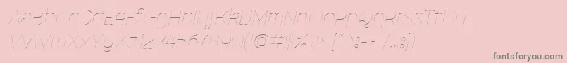MalinaUltralightItalic Font – Gray Fonts on Pink Background