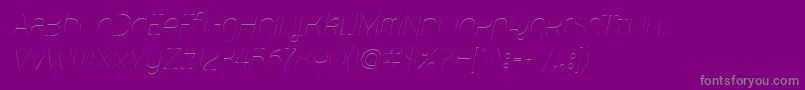 MalinaUltralightItalic Font – Gray Fonts on Purple Background