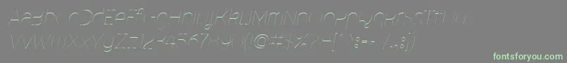 Czcionka MalinaUltralightItalic – zielone czcionki na szarym tle