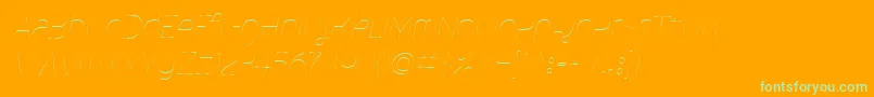 MalinaUltralightItalic Font – Green Fonts on Orange Background