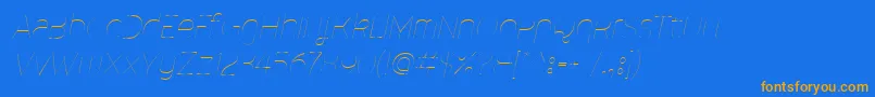 MalinaUltralightItalic Font – Orange Fonts on Blue Background