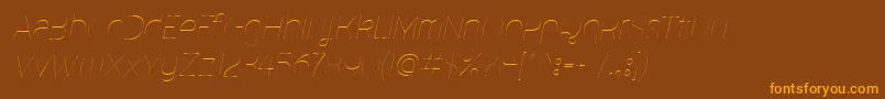 MalinaUltralightItalic Font – Orange Fonts on Brown Background
