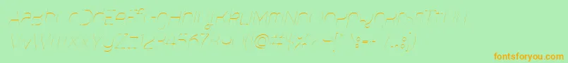 MalinaUltralightItalic Font – Orange Fonts on Green Background