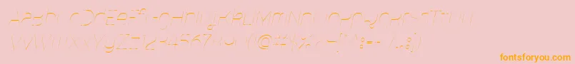 MalinaUltralightItalic Font – Orange Fonts on Pink Background