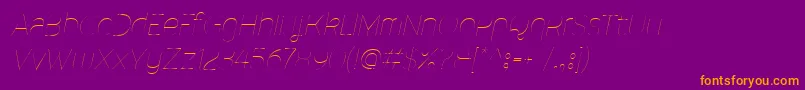 MalinaUltralightItalic Font – Orange Fonts on Purple Background