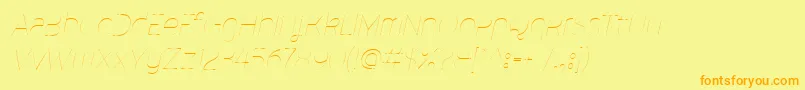 MalinaUltralightItalic Font – Orange Fonts on Yellow Background