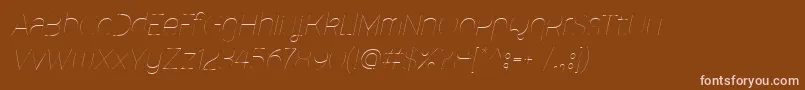 MalinaUltralightItalic Font – Pink Fonts on Brown Background