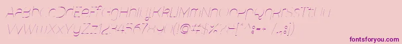 MalinaUltralightItalic Font – Purple Fonts on Pink Background