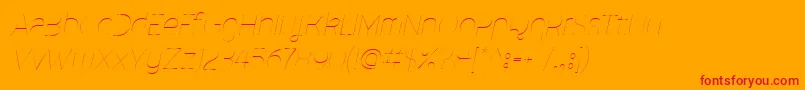 MalinaUltralightItalic Font – Red Fonts on Orange Background