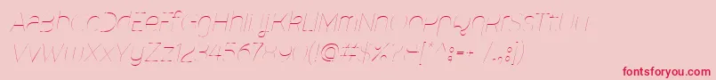 fuente MalinaUltralightItalic – Fuentes Rojas Sobre Fondo Rosa