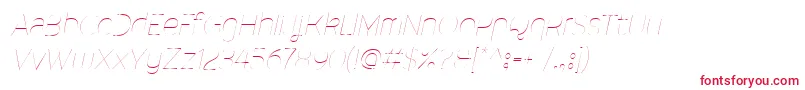 MalinaUltralightItalic-Schriftart – Rote Schriften auf weißem Hintergrund