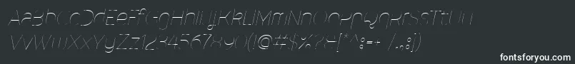 MalinaUltralightItalic Font – White Fonts on Black Background