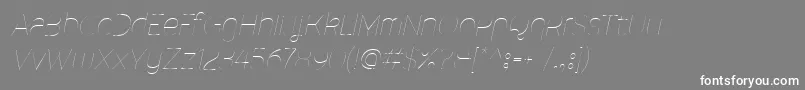 Czcionka MalinaUltralightItalic – białe czcionki na szarym tle