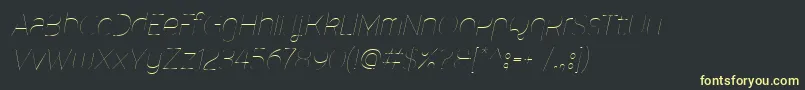 MalinaUltralightItalic Font – Yellow Fonts on Black Background