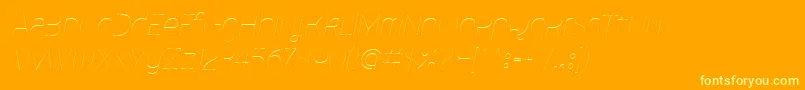 MalinaUltralightItalic Font – Yellow Fonts on Orange Background