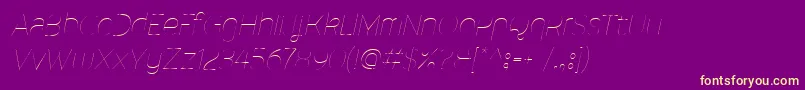 MalinaUltralightItalic Font – Yellow Fonts on Purple Background