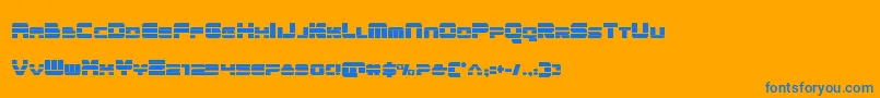 quickencond Font – Blue Fonts on Orange Background