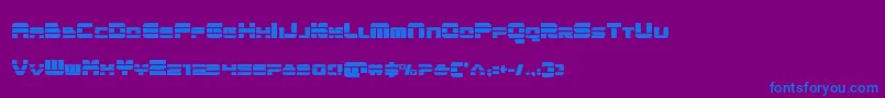 quickencond Font – Blue Fonts on Purple Background