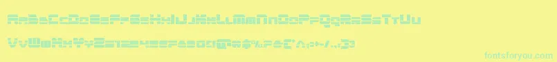 Czcionka quickencond – zielone czcionki na żółtym tle