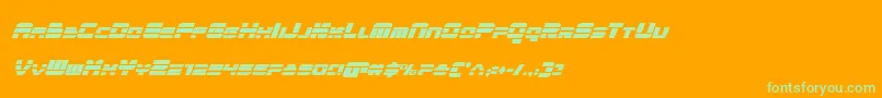 quickencondital Font – Green Fonts on Orange Background