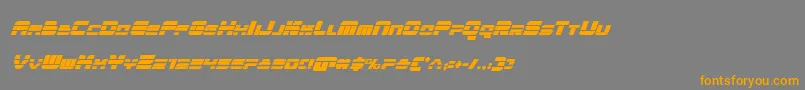 quickencondital Font – Orange Fonts on Gray Background