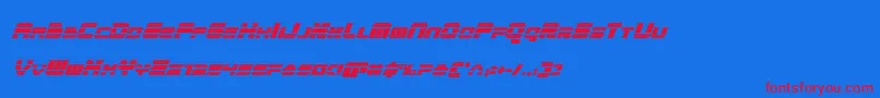 quickencondital Font – Red Fonts on Blue Background