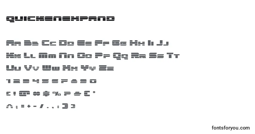 Quickenexpand (137794)-fontti – aakkoset, numerot, erikoismerkit