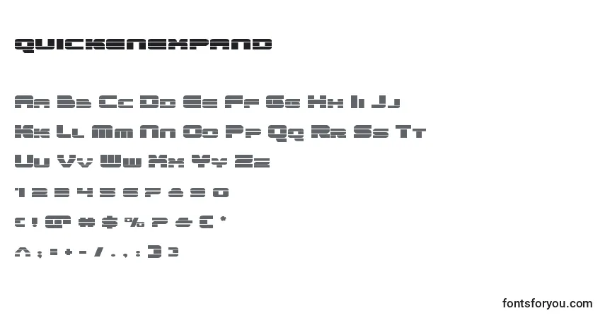 Quickenexpand (137794)フォント–アルファベット、数字、特殊文字