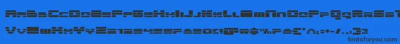Шрифт quickenexpand – чёрные шрифты на синем фоне