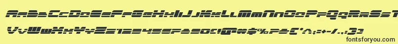 quickenexpandital Font – Black Fonts on Yellow Background