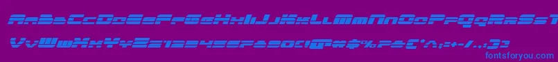 quickenexpandital Font – Blue Fonts on Purple Background