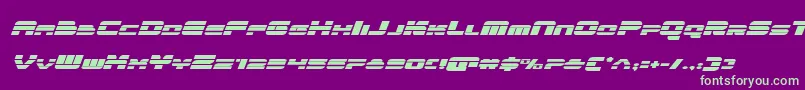 quickenexpandital Font – Green Fonts on Purple Background