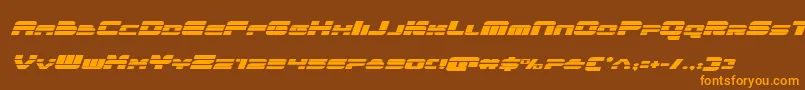 quickenexpandital Font – Orange Fonts on Brown Background