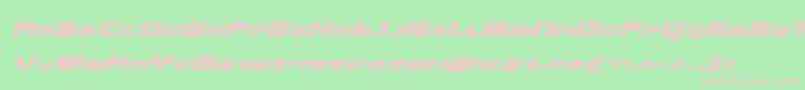 quickenexpandital Font – Pink Fonts on Green Background