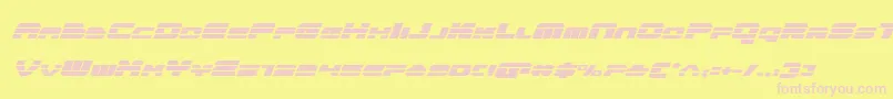 quickenexpandital Font – Pink Fonts on Yellow Background