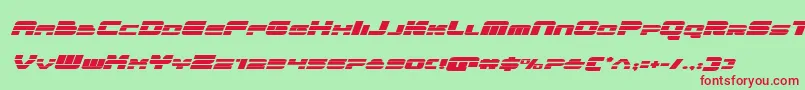 quickenexpandital Font – Red Fonts on Green Background