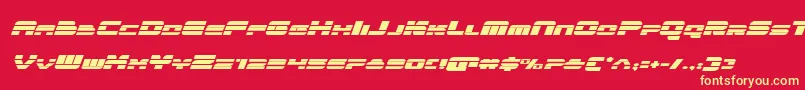 quickenexpandital Font – Yellow Fonts on Red Background