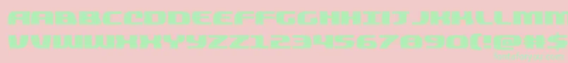 quickening Font – Green Fonts on Pink Background