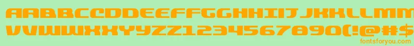 quickening Font – Orange Fonts on Green Background