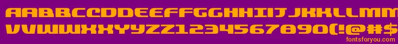 quickening Font – Orange Fonts on Purple Background