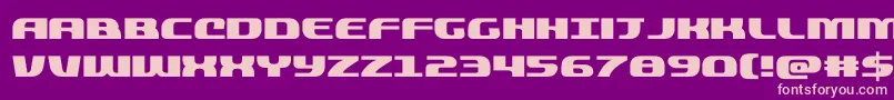 quickening Font – Pink Fonts on Purple Background