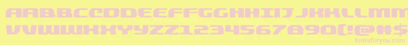 quickening-fontti – vaaleanpunaiset fontit keltaisella taustalla