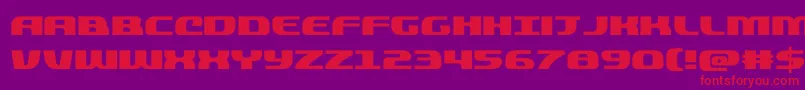 quickening Font – Red Fonts on Purple Background