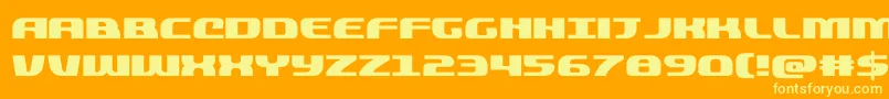 quickening Font – Yellow Fonts on Orange Background