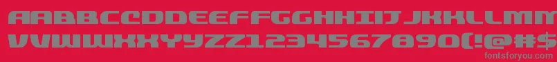 quickening Font – Gray Fonts on Red Background